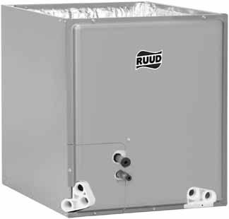 Indoor Coils Cased/Uncased Coils For Gas And Oil Furnaces RCFN- Series featuring Industry Standard R-410A Refrigerant Airflow Capacity 600-1,900 CFM [283-897 L/s] Ruud Indoor Coils are designed for