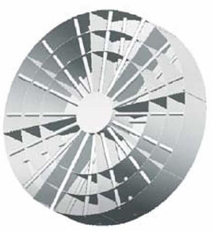 Interior spokes are used to mechanically bond the rotor s laminations.