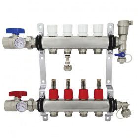 Radiant Heat Manifolds Available in stainless steel or brass body construction.