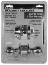 1-3/4" thick Backset: 2-3/8" - 2-3/4" Adjustable latch and bolt Bolt: Full 1" throw with anti-saw hardened steel roller pin insert Lockset Cylinder: 5 pin tumbler solid brass Deadbolt Cylinder: