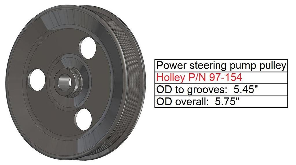 Standard Diameter Pulley: Small Diameter Pulley: Power steering pulleys
