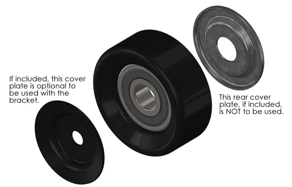 Idler Pulley Options: Idler pulley, 76 mm smooth Holley part # 97-150