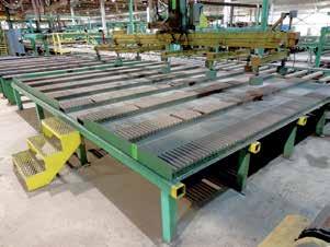 33065; 4-POST NOTCH/ PUNCH/SHEAR PRESS CUT-TO-LENGTH LINE Including 12,000 LB TISHKEN HXR 48-MH UNCOILER, S/N 14066-770; AMERICAN STEEL LINE 3-11 STRAIGHTENER, S/N 8142, (1980); STAMCO 3931 SHEET