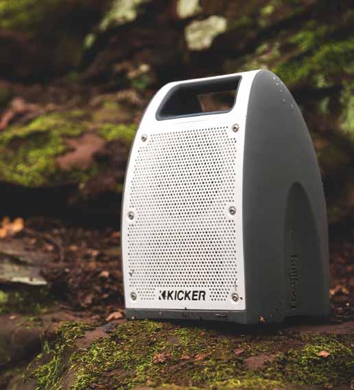 UPDATE: KICKER BULLFROG BF100 IN WHITE/GRAY NOW IN STOCK AND SHIPPING! (PN19368952) PORTABLE OUTDOOR SOUND BY KICKER NOW AVAILABLE! Big Kicker sound meets Bluetooth portability in a compact package.