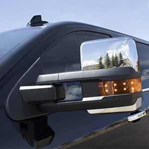 These mirrors are designed to manually extend outward to create a wider field of vision than regular production mirrors, perfect for maneuvering a trailer or camper.