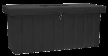 CHEST BOXES All-Purpose Polymer Chest with Stainless Steel or Zinc Hasp Large capacity, low profile chest mounts to floors of pickup beds, trailers, garages, etc.