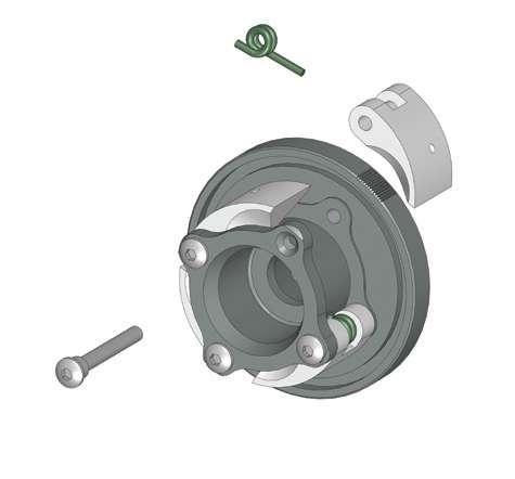 The clutch bell must also move freely when the end washer and screw are fastened. There is no one size fits all for the number and order of clutch bell shims that need to be used.