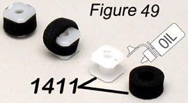 Step #3: Remove the #1405 Shock Pistons with the 2 on them from the parts tree as shown in Figure #50.