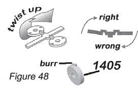 As shown in Figure 44a be sure to mount the Body Post Collars to the post and secrure with one of the 4-40 set screws.