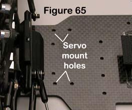 Now set the servo on the chassis in the approximate position shown in Figure 63.