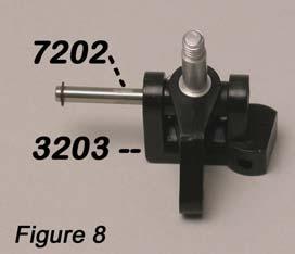 Align holes in both parts as shown in Figure #7 so that they will allow #7202 King Pin to slide thru in the