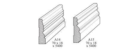 Architraves 70 x 18 - A14 2.7 / 5.4 $ 3.