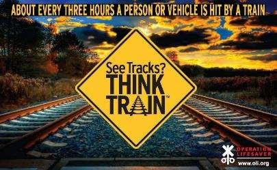 Trains cannot stop for you. Even if the train engineer sees you, a freight train moving at 55 mph can take a mile or more to stop once the emergency brakes are applied. That s 18 football fields!
