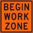 CONSTRUCTION & WORK ZONE SIGNS Work zone signs are orange and black. Construction signs give drivers many warnings.