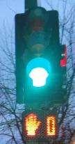 The red hand and flashing DON T WALK sign show there is not enough time to