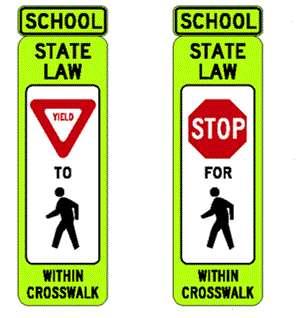 Local areas set their own school zone speed limits. Obey all posted speed limits. Be careful around school bus stops and never park there.
