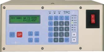 Single Axis NC Controllers TPC-Jr UNCTIONS OPERATION PANE CD display 20 characters 2 lines (Program & current position) Power switch Mode display lamps Mode selection keys OPERATION MODE AUTO :