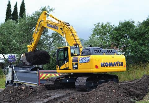 Safety First Optimal jobsite safety Safety features on the Komatsu HB365LC-3 comply with the
