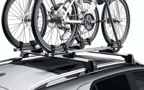 Support frame folds down when not in use to reduce drag when travelling without cycles. Suitable for cycles with a max.