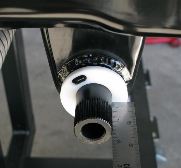 Figure 21 Measuring the Anti-Roll Bar e) Install the provided 1-1/4 Anti-Roll bar shaft clamps next. Loosen both Allen screws in the lock collar.