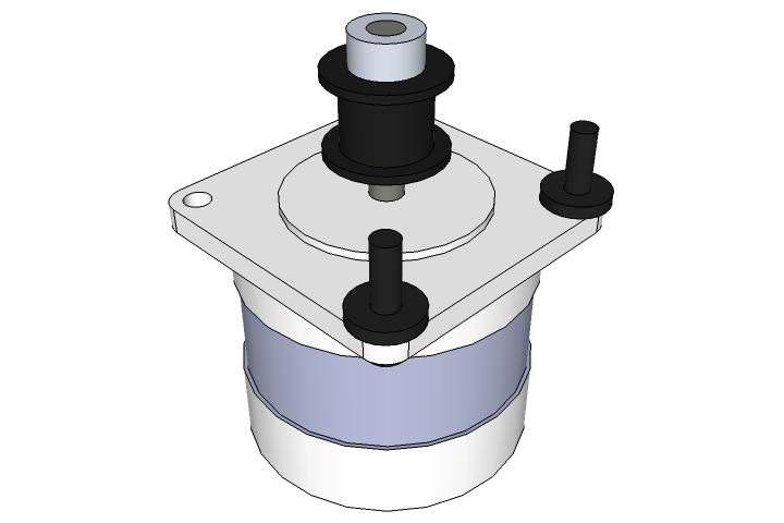 002-Motor-preparation Install a pair of nylon screws (10-24 3/4") and add neoprene