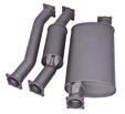 The Redback 4x4 Extreme Duty systems offers the consumer a choice of interchangeable, bolton, muffler assemblies.