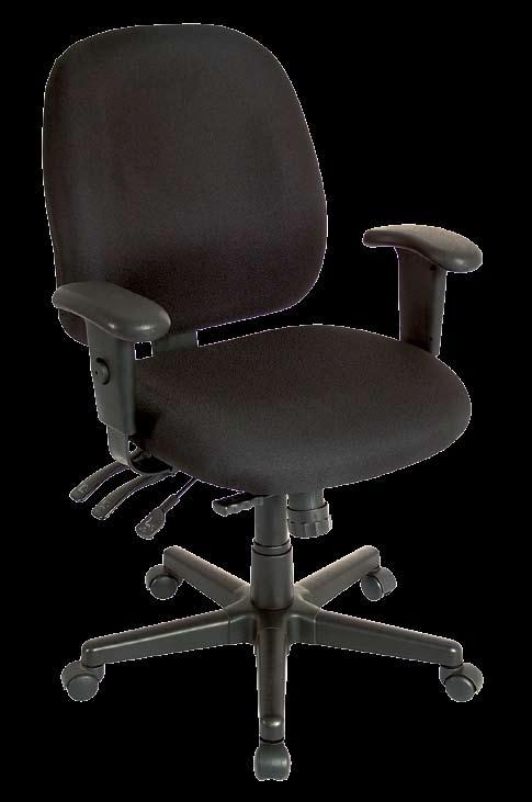 .. pneumatic height adjustment, articulating seat & back, swivel tilt with tension control, adjustable height