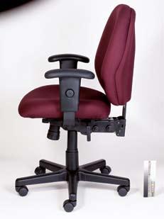 Afforded with, articulating seat & back, swivel tilt with tension control, adjustable height  29 1 /2"W x