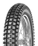 Block tread pattern for versatile cross riding. Tread pattern designed particularly for off-road use.