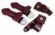 Color selection limited. May not match original colors Meets SAE J3 and FMV SS 209/302 specs. 390 3-7 Chrome Lift Buckle Seat Belts - Black - pr.