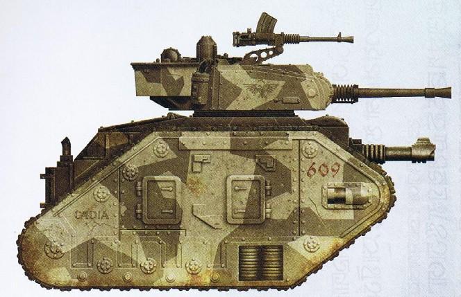 Leman Russ Exterminator 38 points + weapons Slow Speed: 5 Combat Speed: 0 Fast Speed: 20 Strength: 8, d2 Damage, 5 Save (Armour Penetration d+d2+8) Imperial Guard Driver 2 4 Imperial Guard Gunners