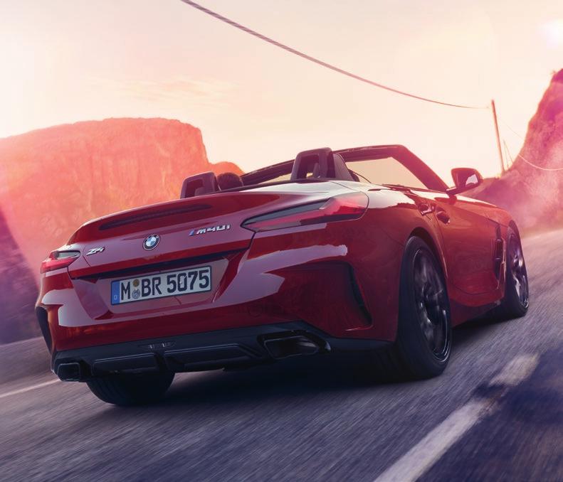 3 Exterior Equipment Highlights Interior Equipment Highlights 4 EXTERIOR. INTERIOR. The new BMW Z4 is a true roadster, embodying passion in each detail and contour of its body.