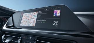 Intuitive operation options can be activated through voice command by saying Hey BMW or via direct-selection buttons, touch