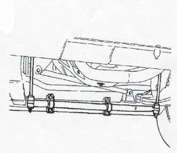 Put a floor jack under the frame and raise the vehicle so that the tires are off the ground. Figure 1 2. Put jack stands under the frame.
