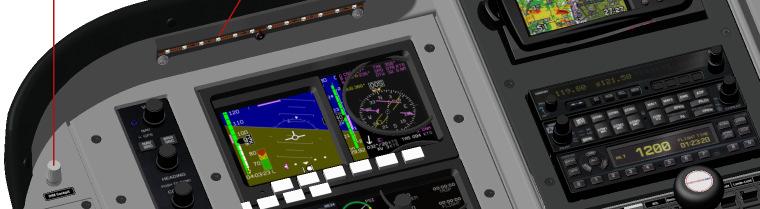 independently from the instrument lights. It is a dazzle-free system designed for Night- VFR use.