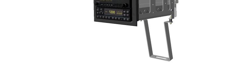 The radio rack is held in place by 6 shock mounts to give a maximum protection against vibration.