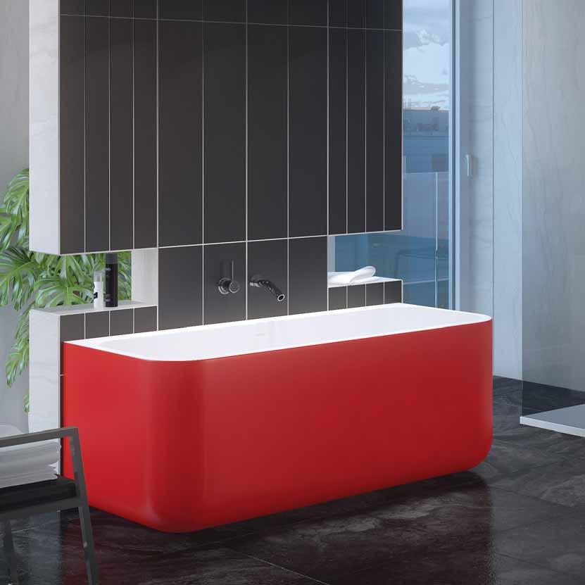 ANY COLOUR YOU LOVE Xonyx baths are available in virtually any exterior colour finish, be it subtle