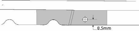Align Edge Fig. 2-3a Align Rib Driver Template Plastic Under Cover (d) Cutout and tape templates to plastic under covers (Figs. 2-2, 2-3a, & 2-3b). Mark cutout using grease pencil.