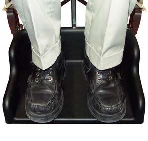 The footrest will have been correctly adjusted when the equipment was handed over in clinic as opposite. The footrest is adjustable for height (Fig.4.2b) and reach (Fig.4.2c).