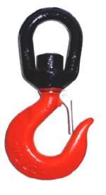 Black Eye - Carbon Steel Swivel Hooks Forged Carbon Steel, quenched and tempered. Embossed Working Load Limit (WLL) with 5 : 1 safety factor. Colour coding prevents mix-ups.