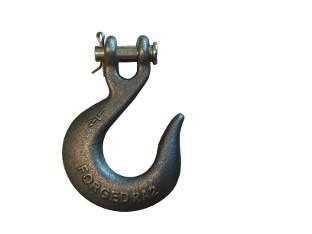 'Golden Pin' - Carbon Clevis Slip Hooks For use with Grade 40 or lower chains only. Self coloured body with 'golden pin'.
