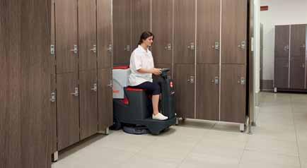 PLUS Compared to a walk behind scrubbing machine Innova 55 B offers the following benefits: It lowers management and usage costs throughout its life-cycle since: - It requires little maintenance -