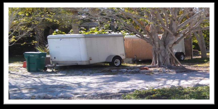 Storage trailers, pictured below,