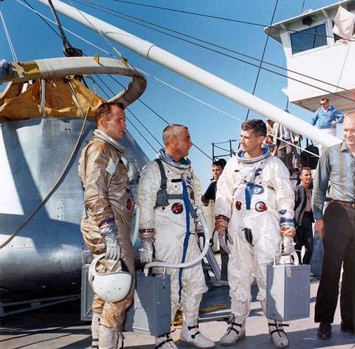 1. Apollo 1: BP-1102 with Apollo 1 prime astronaut crew, Grissom, White, and Chaffee, during open water