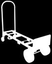The total hand truck height is 61, platform handle height is 45.5, platform bed length is 51, platform bed height from floor is 10.5, and the overall length converted is 55.75, frame width is 12.