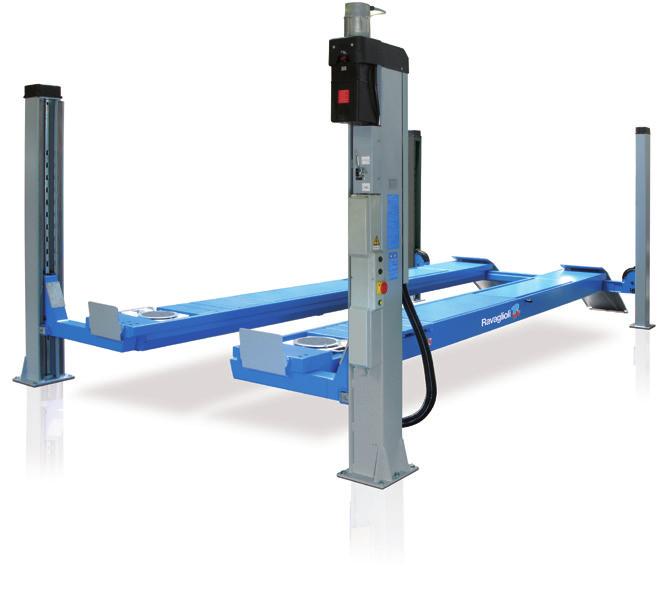 ALIGNMENT LIFT RAV 4506 OFU 14,000 lbs Extra-long platforms for total wheel alignment with front turning plates locations and rear slip plates.