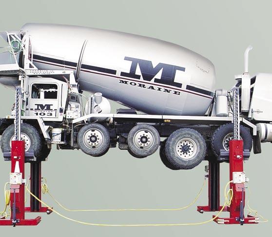 As well as a column mounted power unit containing a check valve to secure the load at any position.