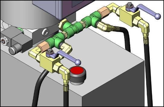 Shut off power and exchange the phase connection if the direction is wrong. b. Fill the reservoir with hydraulic oil.