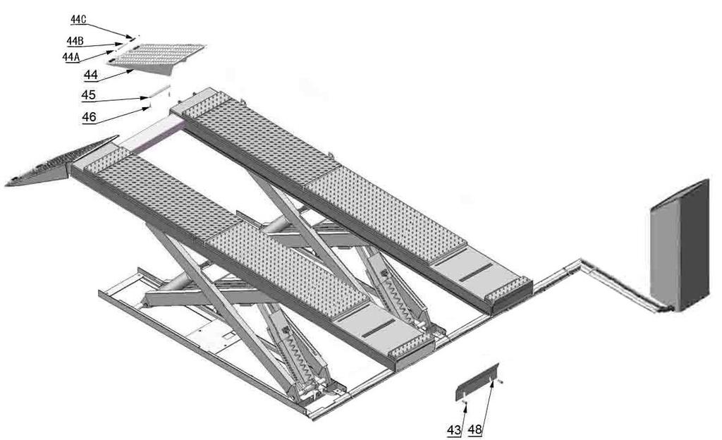 1.2 Illustration of scissors lift TLX12 on surface installation (See Fig.5). Fig. 5 1.