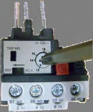 Adjusting the current rating of thermal relay in control box according to the different configurations of